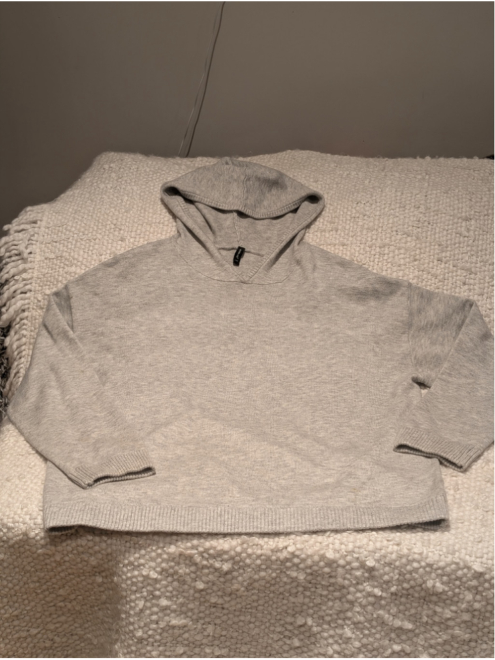 630-Women's Lazypants Knit Hoodie Sweatshirt Size L Grey
